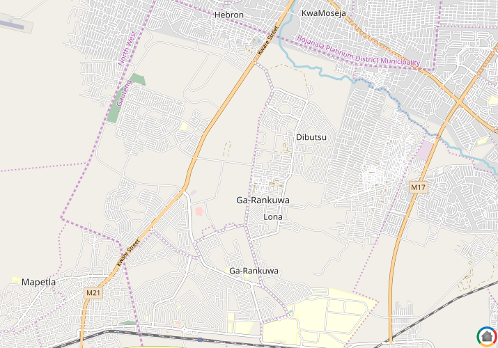 Map location of Ga-Rankuwa
